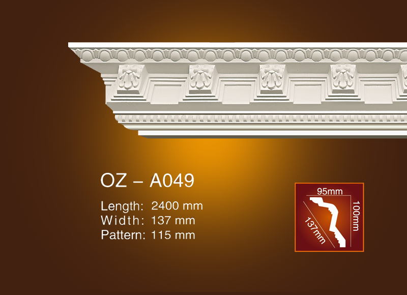 Mẫu phào cổ trần hoa văn OZ-A049